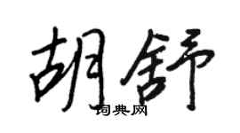 王正良胡舒行書個性簽名怎么寫