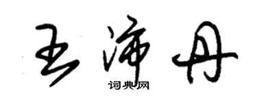 朱錫榮王沛丹草書個性簽名怎么寫