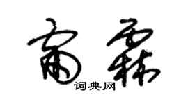 朱錫榮雷霖草書個性簽名怎么寫