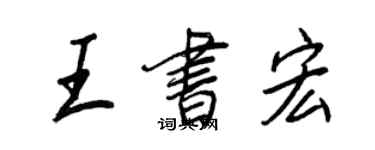 王正良王書宏行書個性簽名怎么寫