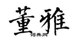 翁闓運董雅楷書個性簽名怎么寫