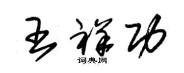 朱錫榮王祥功草書個性簽名怎么寫