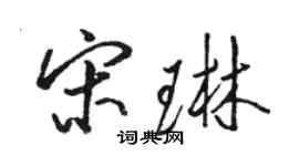駱恆光宋琳行書個性簽名怎么寫