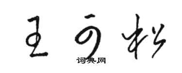 駱恆光王可松草書個性簽名怎么寫