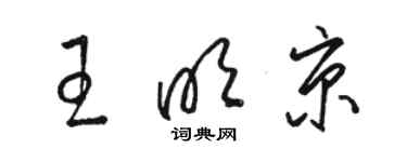 駱恆光王明京草書個性簽名怎么寫