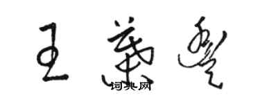 駱恆光王葉豐草書個性簽名怎么寫