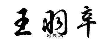 胡問遂王羽辛行書個性簽名怎么寫