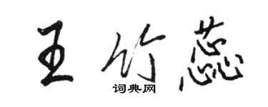 駱恆光王竹蕊行書個性簽名怎么寫