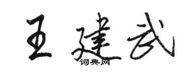 駱恆光王建武行書個性簽名怎么寫