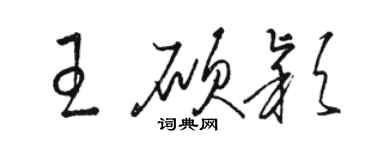 駱恆光王碩穎草書個性簽名怎么寫