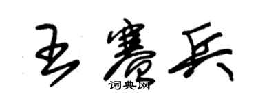朱錫榮王賽兵草書個性簽名怎么寫