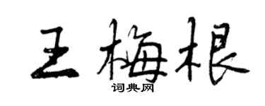 曾慶福王梅根行書個性簽名怎么寫