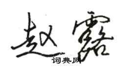 駱恆光趙露行書個性簽名怎么寫