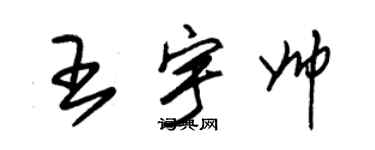 朱錫榮王宇帥草書個性簽名怎么寫