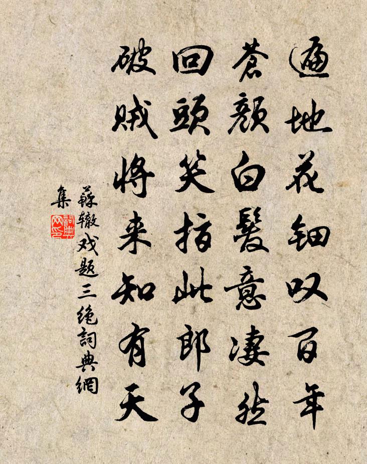 蘇轍戲題三絕書法作品欣賞