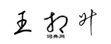 梁錦英王相升草書個性簽名怎么寫