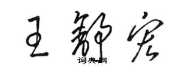 駱恆光王舒宏草書個性簽名怎么寫