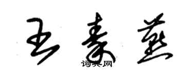 朱錫榮王秦燕草書個性簽名怎么寫