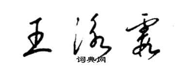 梁錦英王泳霞草書個性簽名怎么寫