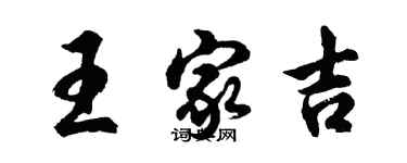 胡問遂王家吉行書個性簽名怎么寫