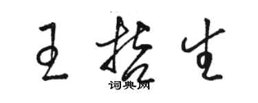 駱恆光王哲生草書個性簽名怎么寫