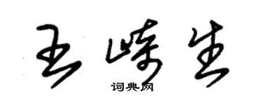 朱錫榮王崎生草書個性簽名怎么寫