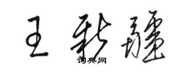 駱恆光王新疆草書個性簽名怎么寫