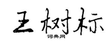 曾慶福王樹標行書個性簽名怎么寫