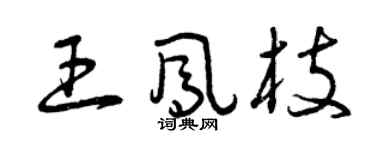 曾慶福王鳳枝草書個性簽名怎么寫