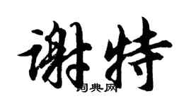 胡問遂謝特行書個性簽名怎么寫