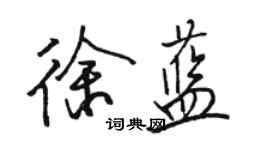 駱恆光徐藍行書個性簽名怎么寫