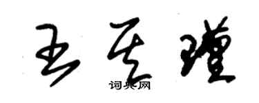 朱錫榮王其瑾草書個性簽名怎么寫