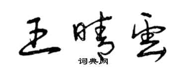 曾慶福王晴雲草書個性簽名怎么寫