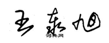 朱錫榮王泰旭草書個性簽名怎么寫