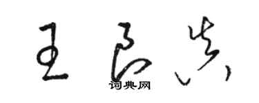 駱恆光王良真草書個性簽名怎么寫