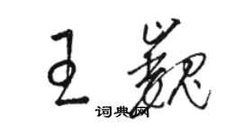 駱恆光王巍草書個性簽名怎么寫