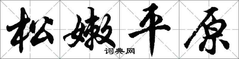 胡問遂松嫩平原行書怎么寫