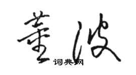 駱恆光董波草書個性簽名怎么寫