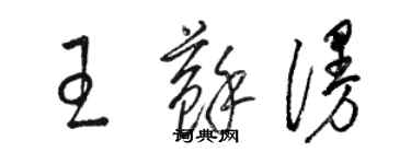 駱恆光王蘇漫草書個性簽名怎么寫