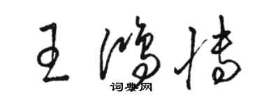 駱恆光王鴻博草書個性簽名怎么寫