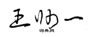 曾慶福王帥一草書個性簽名怎么寫