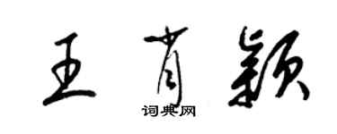 梁錦英王肖穎草書個性簽名怎么寫