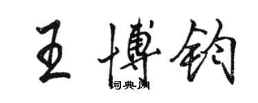 駱恆光王博鈞行書個性簽名怎么寫