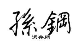 王正良孫鋼行書個性簽名怎么寫
