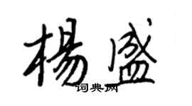 王正良楊盛行書個性簽名怎么寫