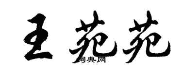 胡問遂王苑苑行書個性簽名怎么寫
