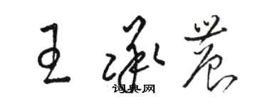 駱恆光王承農草書個性簽名怎么寫