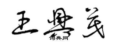 曾慶福王興茂草書個性簽名怎么寫