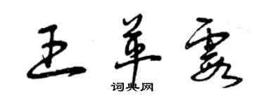 曾慶福王革霞草書個性簽名怎么寫