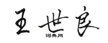 駱恆光王世良行書個性簽名怎么寫